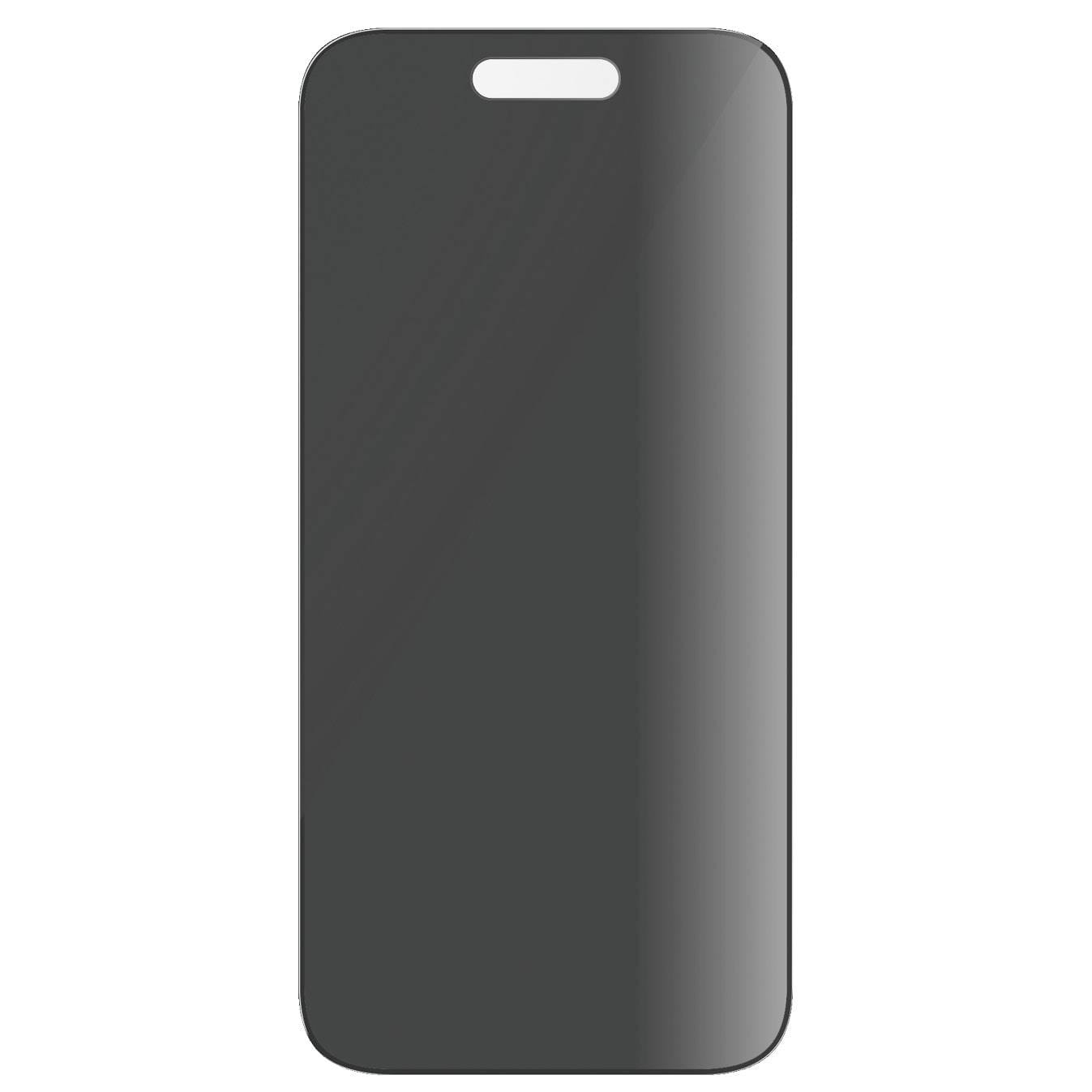 Szkło hartowane na cały ekran PanzerGlass Ultra-Wide Fit Privacy + EasyAligner do iPhone 16 Pro, przyciemniane z czarną ramką